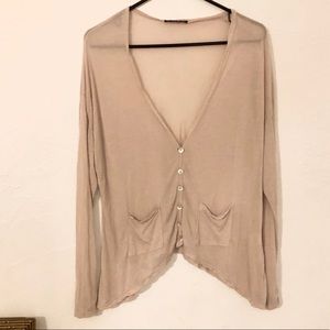 Brandy Melville sheer v-neck cardigan